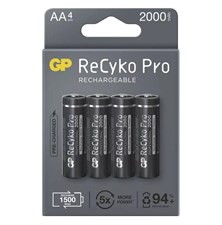 Battery AA (R6) rechargeable 1,2V/2000mAh GP Recyko Pro  4ks