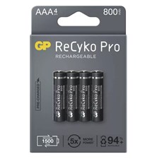 Baterie AAA (R03) nabíjecí 1,2V/800mAh GP Recyko Pro  4ks