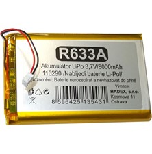Baterie nabíjecí Li-Pol 3,7V/8000mAh 116290 Hadex