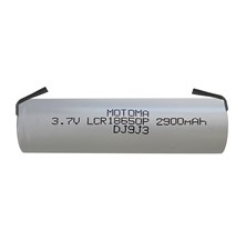Rechargeable battery Li-ion 18650 3,7V / 2900mAh 3C MOTOMA with strip terminals