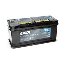 Car battery EXIDE Premium EA1000 100Ah 12V 900A