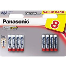 Baterie AAA (R03) alkalická PANASONIC Everyday Power 8ks / blistr