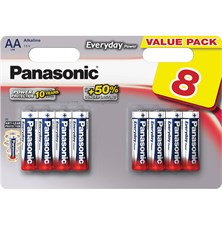 Battery AA (R6) alkaline PANASONIC Everyday Power 8pcs / blister