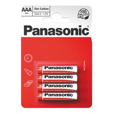 Battery AAA (R03) Zn-Cl PANASONIC Red 4pcs / blister