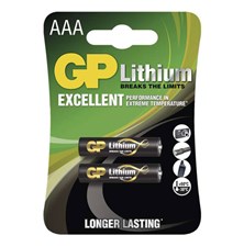 Baterie lithiová AAA R03 1,5V GP  2ks