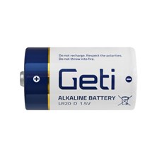 Baterie D (LR20) alkalická GETI