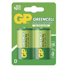 Battery D (R20) Zn-Cl GP Greencell  2pcs