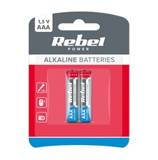 Batéria AAA (R03) alkalická REBEL Alkaline Power 2ks / blister BAT0066B