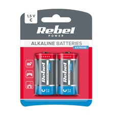 Batéria C (R14) alkalická REBEL EXTREME Alkaline Power 2ks / blister BAT0093B