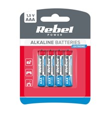 Baterie AAA (R03) alkalická REBEL EXTREME Alkaline Power 4ks / blistr BAT0096B