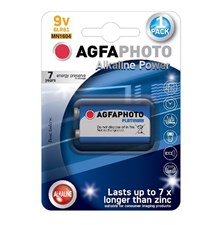 Battery 6F22 (9V) alkaline AGFAPHOTO Power 1pc / blister
