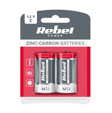 Battery C (R14) Zn-Cl REBEL 2pcs / blister BAT0083B