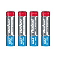 Baterie AAA (R03) alkalická REBEL Alkaline 4ks / shrink BAT0060