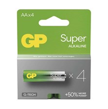 Battery AA (R6) alkaline GP Super 4pcs