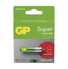 Baterie AAA (R03) alkalická GP Super 8ks
