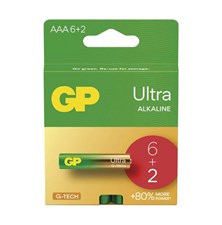 Battery AAA (R03) alkaline GP Ultra 8pcs