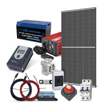 Solárna zostava ostrovná TRINA 445Wp, baterie LiFePO4 12V 100Ah, menič 230VAC 1000W