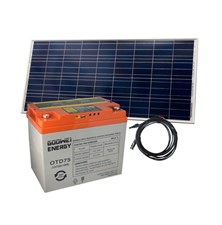 Solar battery set GOOWEI ENERGY OTD75 (75Ah, 12V) and solar panel Victron Energy 115Wp/12V
