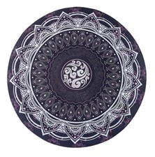 Yoga mat Mandala Black round 70cm