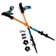 Trekking poles SPOKEY ZION 1 pair with accessories blue-orange