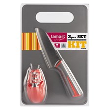 Cutting board LAMART LT2099 Kit with knife and sharpener