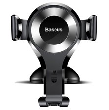 Car holder BASEUS GRAVITY with suction cup black/silver