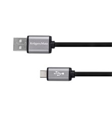 Cable KRUGER & MATZ KM1236 USB/micro USB 1,8m Black