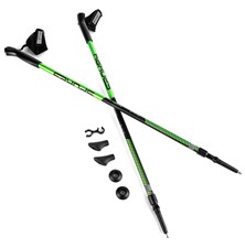 Trekking poles MEADOW II 1 pair with accessories black and green