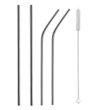 Straws stainless steel ORION 4pcs 21.5cm