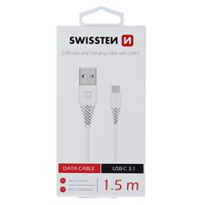 Cable SWISSTEN 71504400 USB/USB-C 3.1 1,5m White