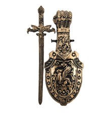 Detský rytiersky meč so štítom TEDDIES 48cm