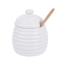 Honey jar with spoon ORION Whiteline