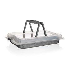 Baking tray BANQUET Granite 42x29cm with lid