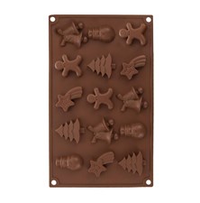 Mold for baking Christmas cookies ORION 29x17x1,5cm Brown