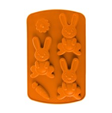 Mold for baking bunnies ORION 21x13.5x1.5cm Orange