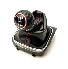 Radiaca páka s manžetou VW Golf V 2003 - 2008 6-stupňová prevodovka červené prešitie