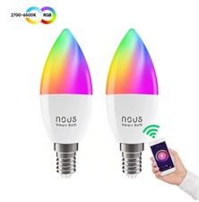 Smart LED bulb E14 4.5W RGB NOUS P4/2pack WiFi Tuya set of 2 pcs
