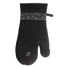 Kitchen glove with magnet ORION Hearts Black
