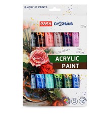 Akrylové barvy EASY Creative 12 barev 20ml
