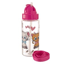 Bottle with straw ORION Cats 0.5l