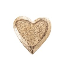 Dekorace z mangového dřeva ORION Srdce 7cm