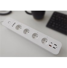 Smart extension cable 3 sockets 1,5m iGET Home Power 4 USB WiFi
