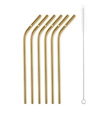 Straw G21 BeEco Party 6pcs Gold