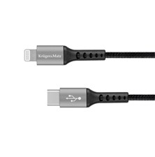 Cable KRUGER & MATZ KM1267 USB-C/Lightning C94 MFi 1m Black