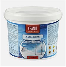 Multifunkčné tablety na chlórovú dezinfekciu bazénovej vody CRANIT Quatro 4v1 2,4kg