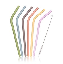 Silicone straws BANQUET Culinaria 6pcs for repeated use