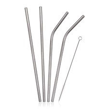 Stainless steel straws BANQUET Accent 4 pcs