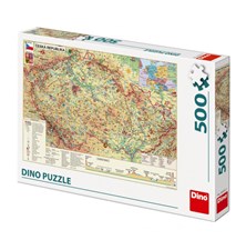 Puzzle TREFL mapa České Republiky 500 dílků