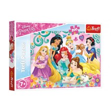 Puzzle TREFL Disney Princess - Šťastný svet princezien 200 dielikov