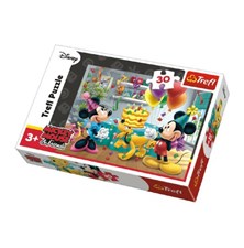 Puzzle TREFL Mickey a Minnie slaví narozeniny 30 dílků